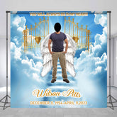 Lofaris Blue Sky Celebration of Life Custom Memorial Backdrop